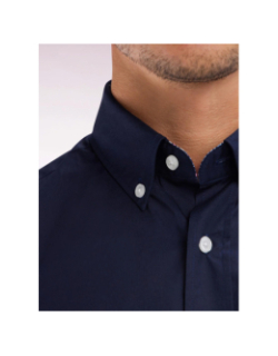 Chemise à coudières fleuries bleu marine homme - Eden Park