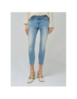 Jean cropped skinny wonder destroyed bleu femme - Salsa