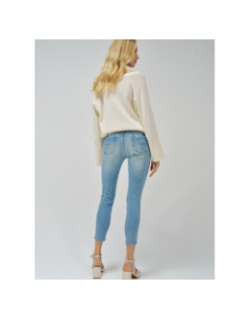 Jean cropped skinny wonder destroyed bleu femme - Salsa