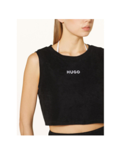 Débardeur crop bonnie noir femme - Hugo