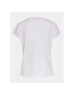 T-shirt col v serima brillante blanc femme - Pieces