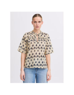 T-shirt imprimé emmeretta beige femme - Ichi
