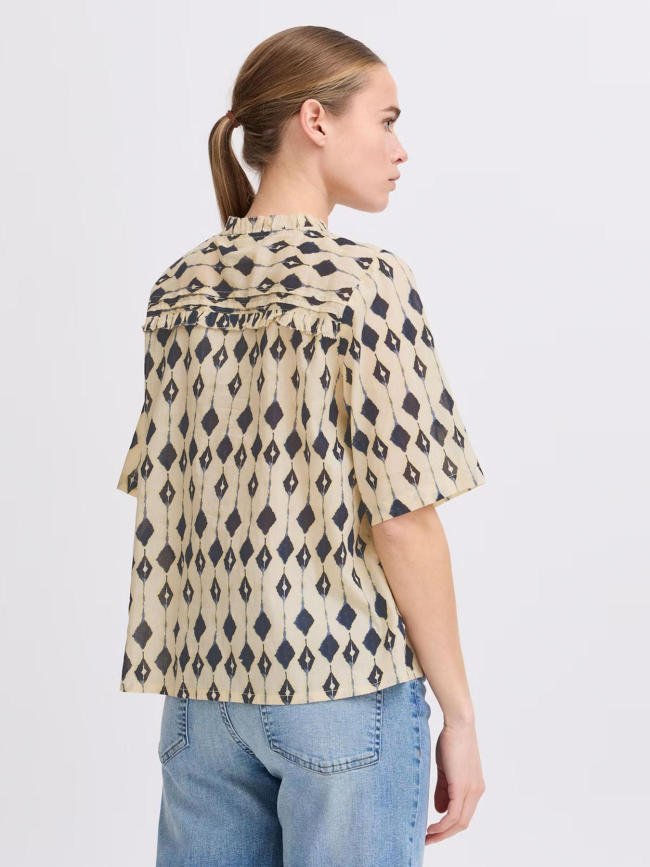 T-shirt imprimé emmeretta beige femme - Ichi