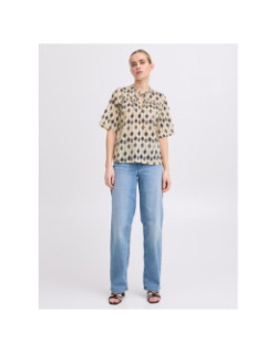 T-shirt imprimé emmeretta beige femme - Ichi