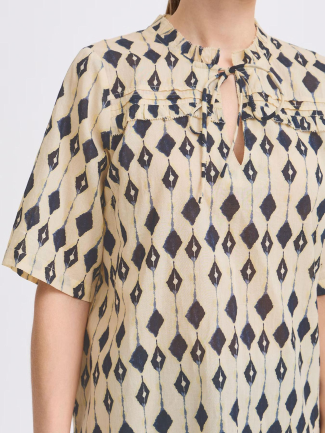 T-shirt imprimé emmeretta beige femme - Ichi