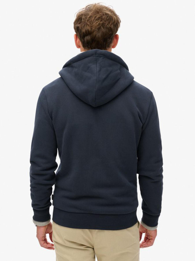 Sweat zippé cap logo vintage bleu marine homme - Superdry