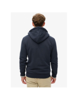 Sweat zippé cap logo vintage bleu marine homme - Superdry