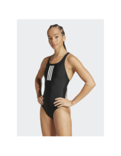 Maillot de bain de natation 3 bandes centrales noir femme - Adidas
