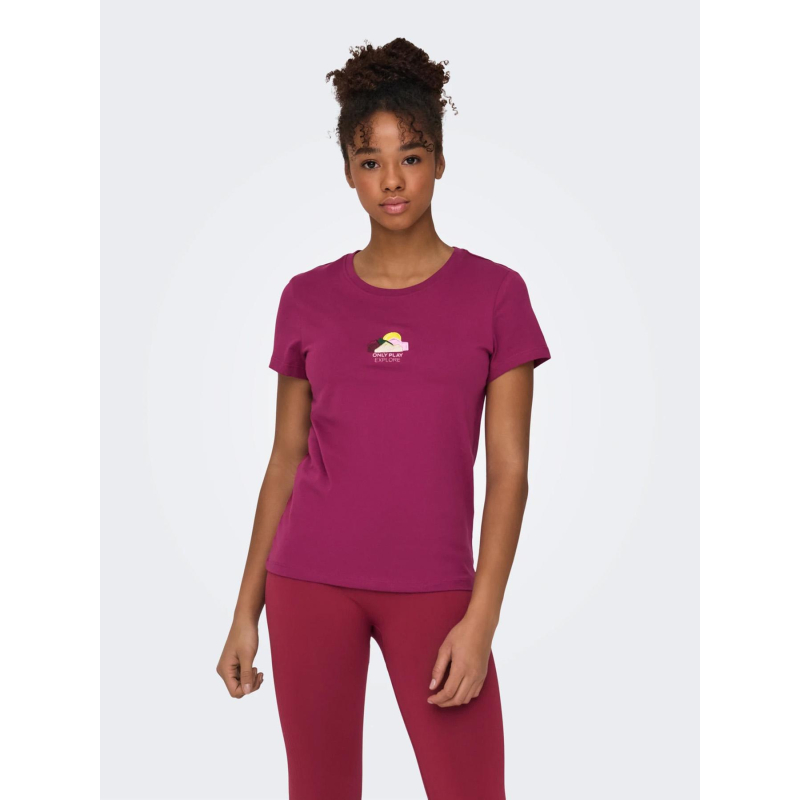 T-shirt de sport onbsunny life pourpre femme - Only
