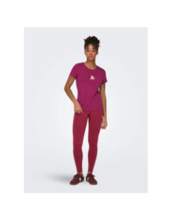 T-shirt de sport onbsunny life pourpre femme - Only
