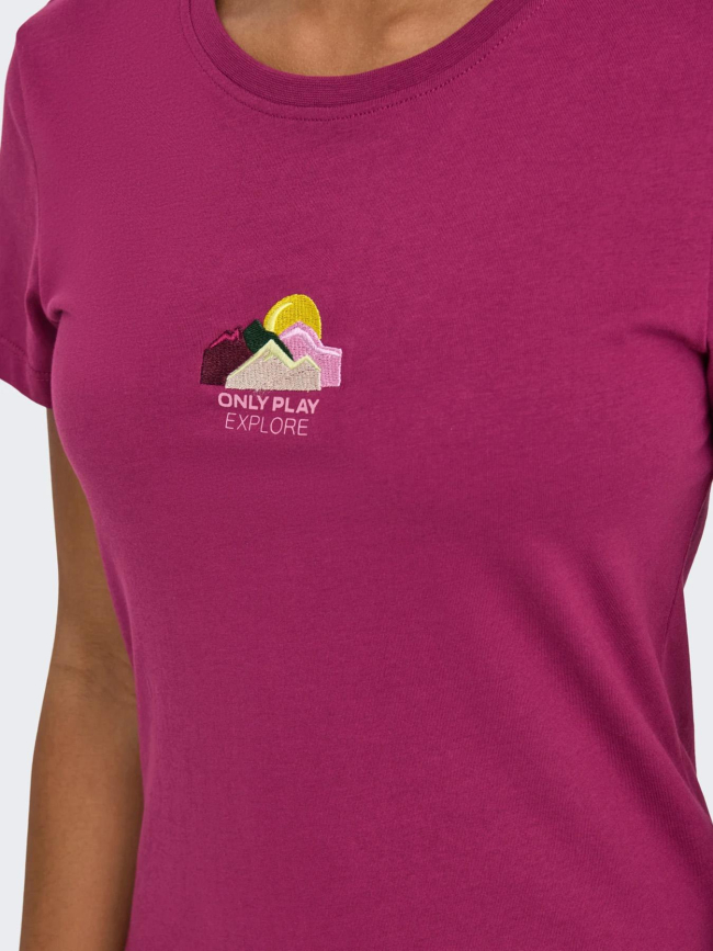 T-shirt de sport onbsunny life pourpre femme - Only