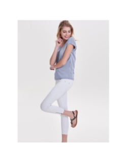 T-shirt à paillettes silvery halogen bleu femme - Only