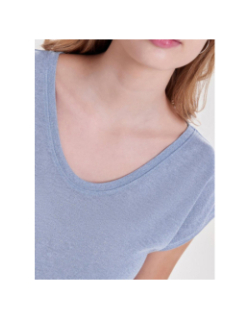 T-shirt à paillettes silvery halogen bleu femme - Only