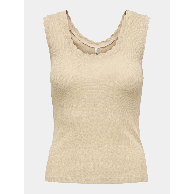 Débardeur pailleté carla beige femme - Only
