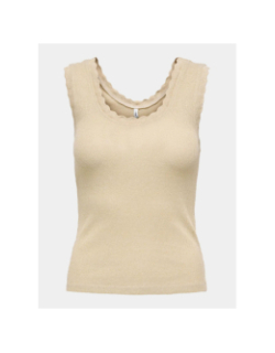 Débardeur pailleté carla beige femme - Only
