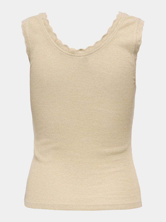 Débardeur pailleté carla beige femme - Only