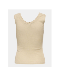 Débardeur pailleté carla beige femme - Only