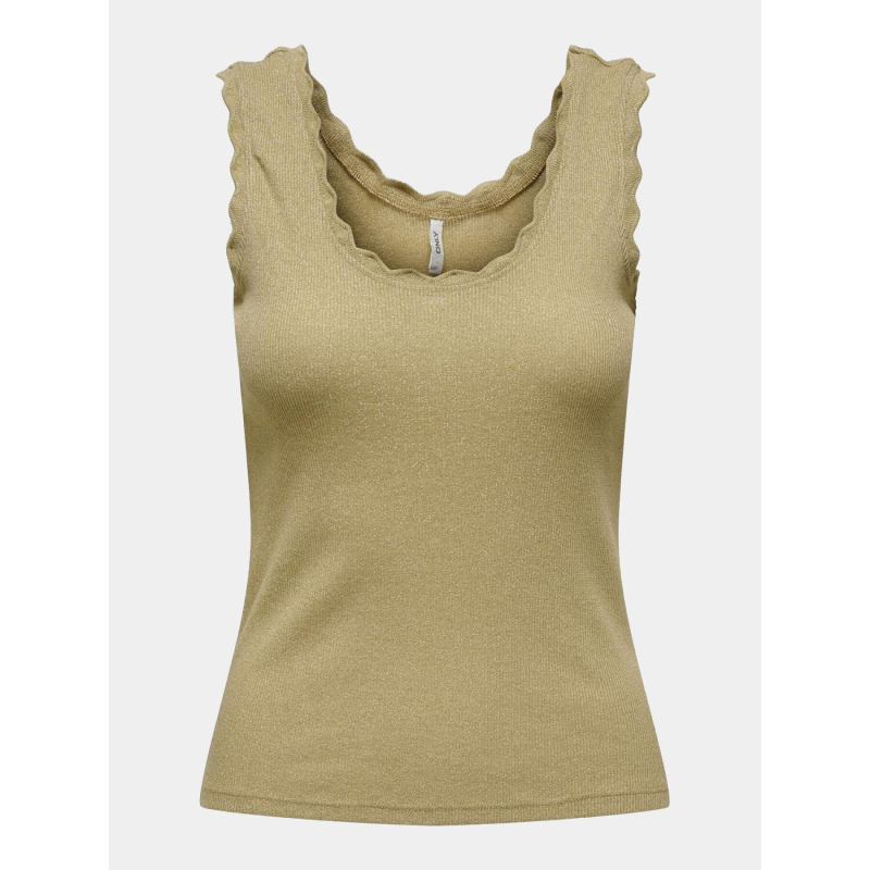Débardeur pailleté carla kaki femme - Only