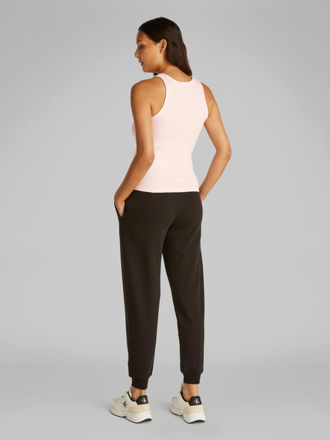 Débardeur côtelé label rose pâle femme - Calvin Klein Jeans