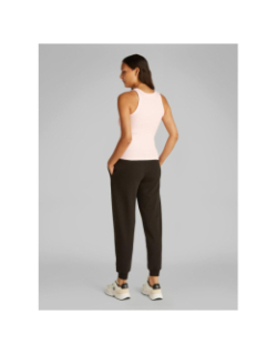 Débardeur côtelé label rose pâle femme - Calvin Klein Jeans