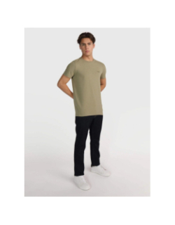 T-shirt stretch à manches courtes slim fit kaki homme - Calvin Klein