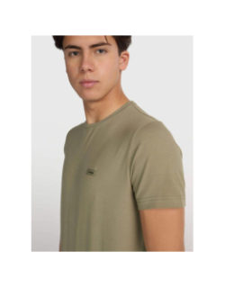 T-shirt stretch à manches courtes slim fit kaki homme - Calvin Klein
