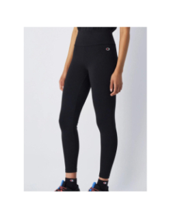Legging 7/8 en coton et lycra noir femme - Champion