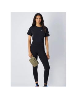 Legging 7/8 en coton et lycra noir femme - Champion