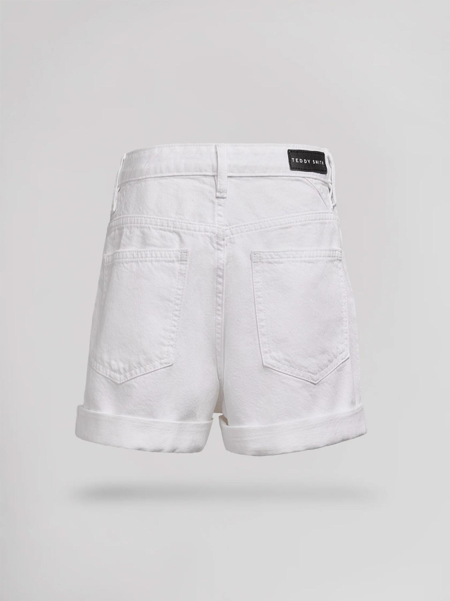 Short en jean lucy blanc femme - Teddy Smith