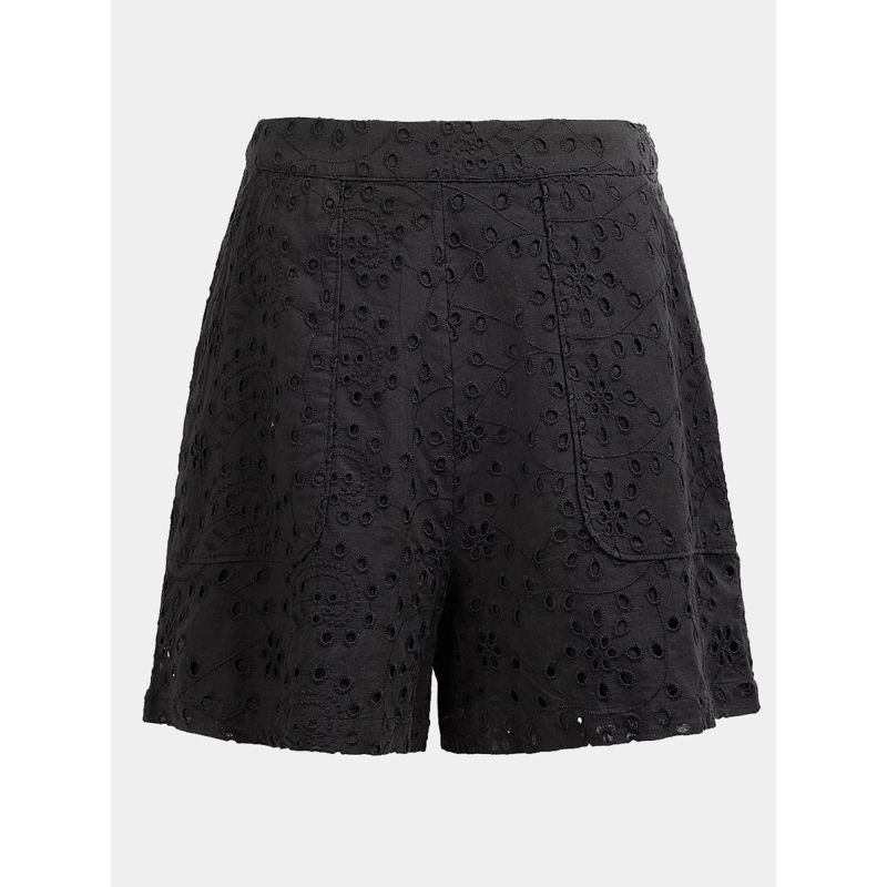 Short en broderie anglaise s-flora noir femme - Teddy Smith