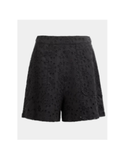 Short en broderie anglaise s-flora noir femme - Teddy Smith