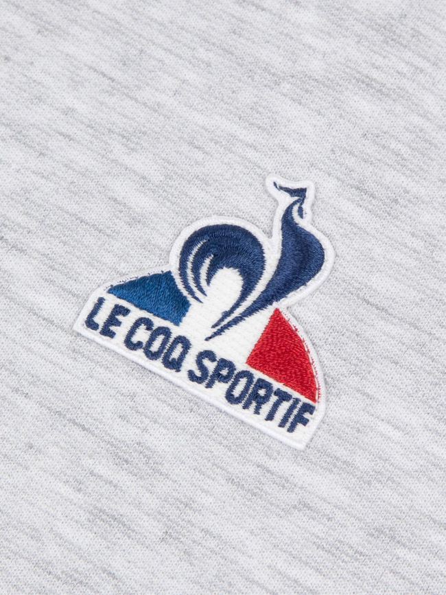 Sweat zippé essential n1 chiné gris homme - Le Coq Sportif