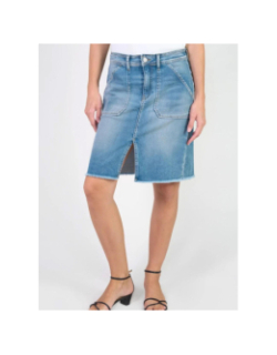 Jupe en jean fendue ledisi bleu femme - Le Temps Des Cerises