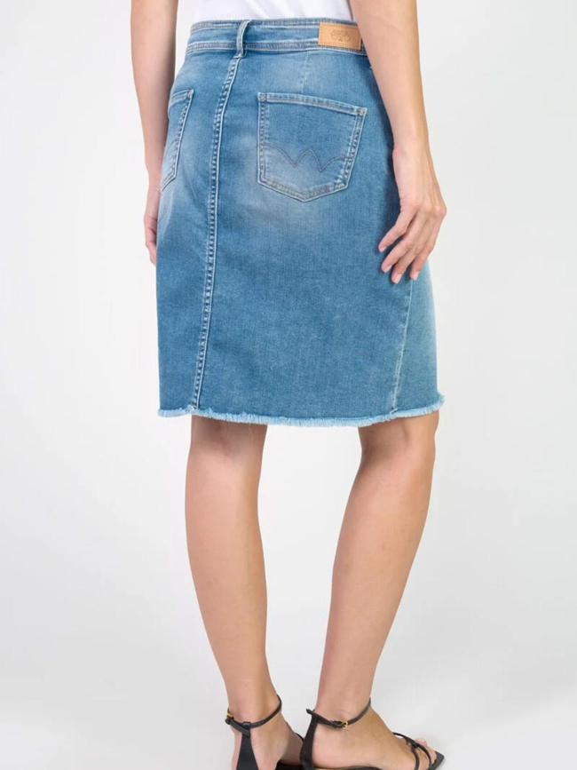 Jupe en jean fendue ledisi bleu femme - Le Temps Des Cerises