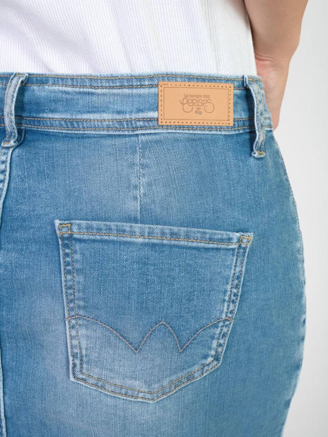 Jupe en jean fendue ledisi bleu femme - Le Temps Des Cerises