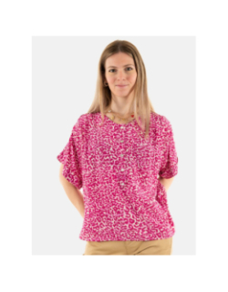 T-shirt mambo leo rose femme - Le Temps Des Cerises
