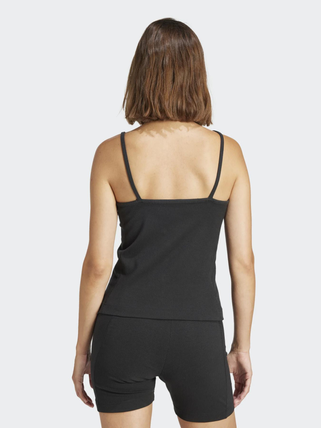 Débardeur de sport côtelé  noir femme - Adidas