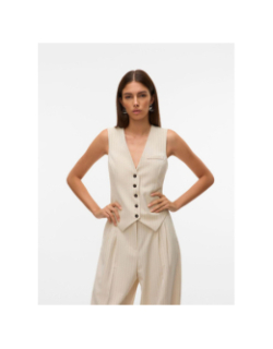Veston rayé troian beige femme - Vero Moda