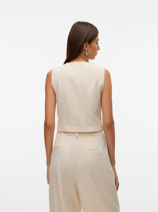 Veston rayé troian beige femme - Vero Moda