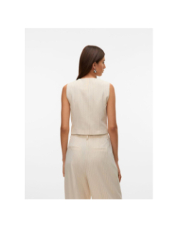 Veston rayé troian beige femme - Vero Moda
