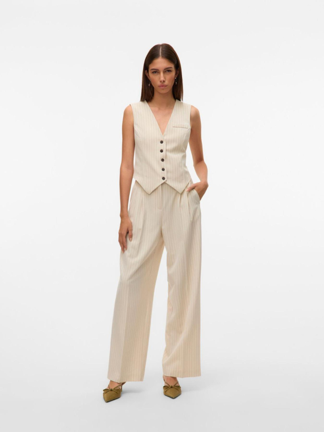 Veston rayé troian beige femme - Vero Moda