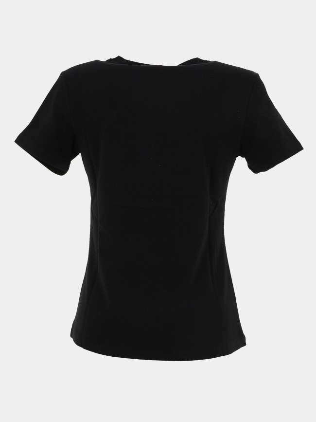 T-shirt double logo brodé noir femme - Project X Paris