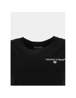 T-shirt double logo brodé noir femme - Project X Paris