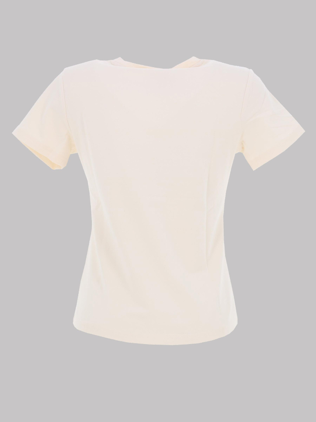 T-shirt double logo brodé écru femme - Project X Paris