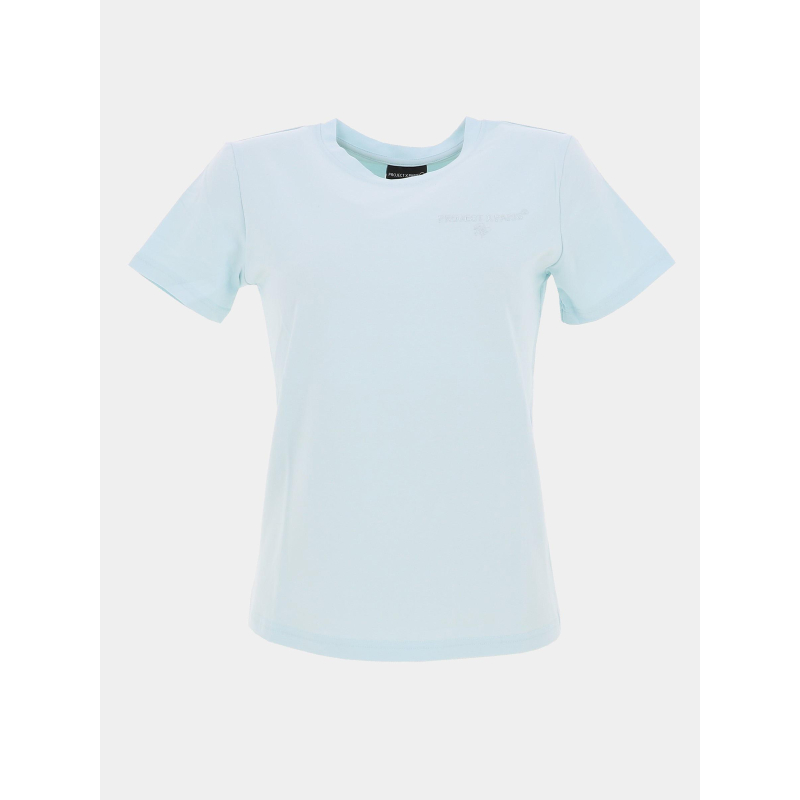 T-shirt double logo brodé bleu clair femme - Project X Paris