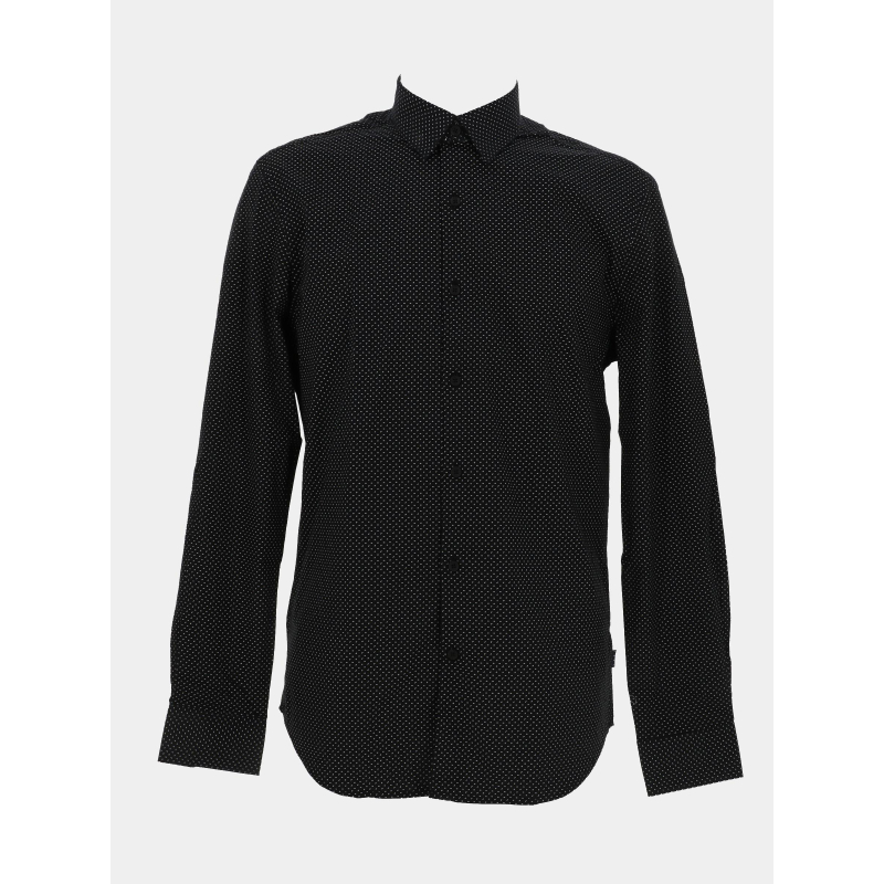 Chemise slim fit à motifs imprimés meo noir homme - Izac