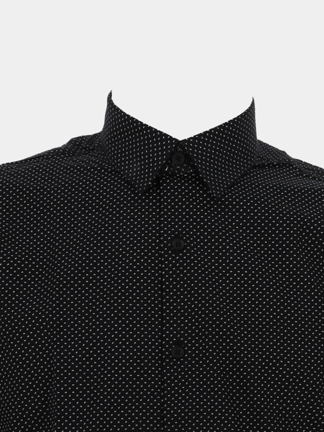 Chemise slim fit à motifs imprimés meo noir homme - Izac