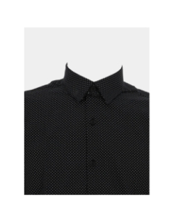 Chemise slim fit à motifs imprimés meo noir homme - Izac