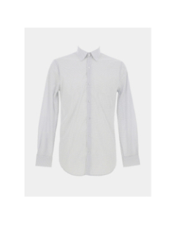 Chemise slim fit à pois maxen blanc homme - Izac