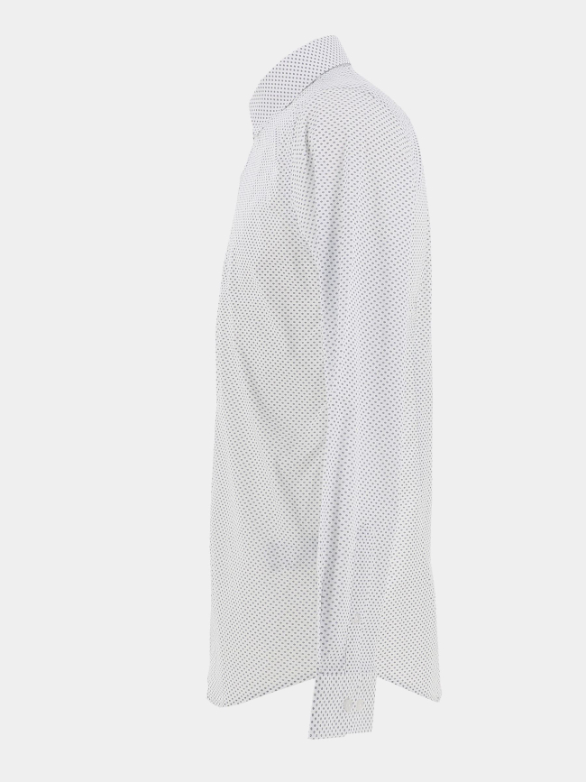 Chemise slim fit à pois maxen blanc homme - Izac